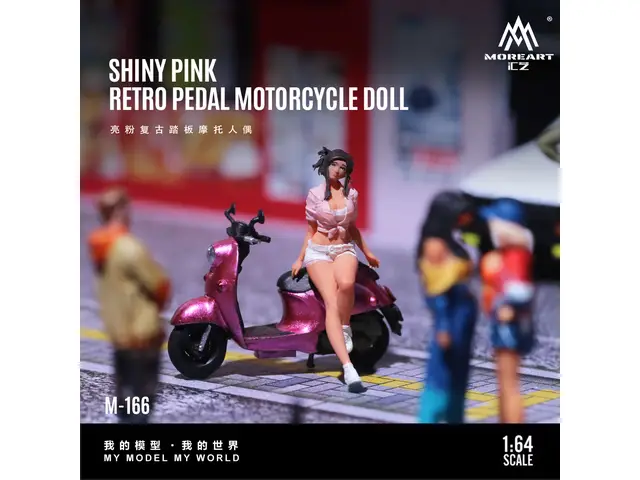 MOREART MoreArt - 1/64 Glitter Retro Scooter Figure