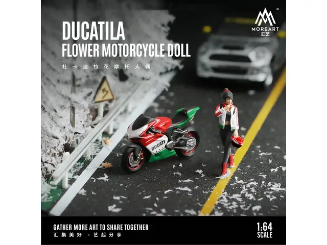 MOREART MoreArt - 1/64 Ducati Lafayette motorcycle doll set - MO222029