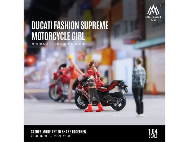MOREART MoreArt - 1/64 Ducati Supreme Motorcycle Girl Doll Set