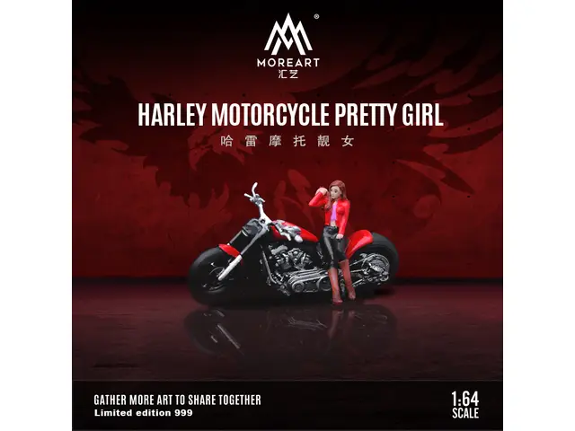 MOREART MoreArt - 1/64 Harley motorcycle beautiful girl suit