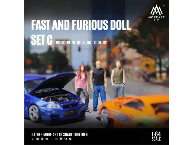 MOREART MoreArt - 1/64 Fast and Furious Doll-C Set