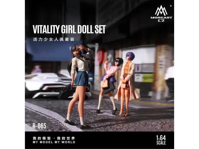 MOREART MoreArt - 1/64 Vibrant Girl Doll Set, Realistic Resin Model