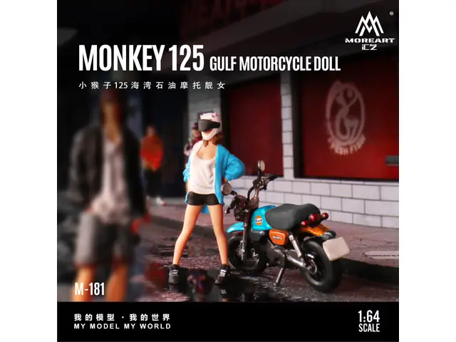 MOREART MoreArt - 1/64 Monkey 125 Gulf Oil Motorcycle Pretty Girl