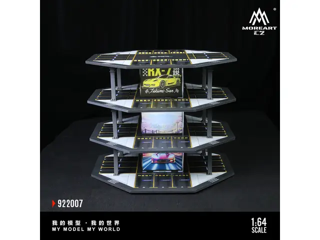 MOREART MoreArt - 1/64 Octagonal Building Parking Lot 01 Simulation Model