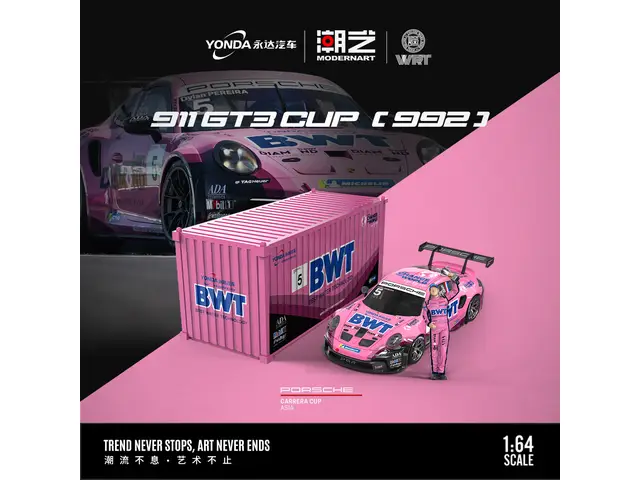 MODERNART ModernArt - 1/64 BWT Porsche 911 GT3 CUP (992) + Doll + Container
