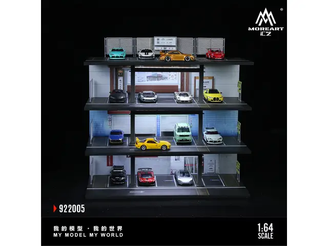 MOREART MoreArt - 1/64 Steel Japanese Frame Style Garage Lighting Edition Assembly Scene Simulation Model