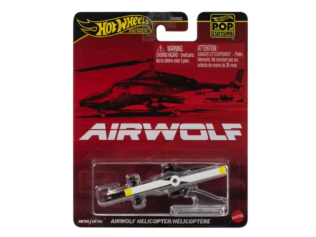 MATTEL Hot Wheels - 1/64 Premium Airwolf Helicopter - Pop Culture - JBL56