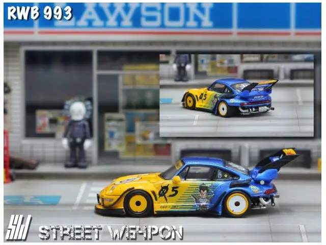 STREET WEAPON Street Weapon - 1/64 RWB 993 Vegeta, blue/yellow