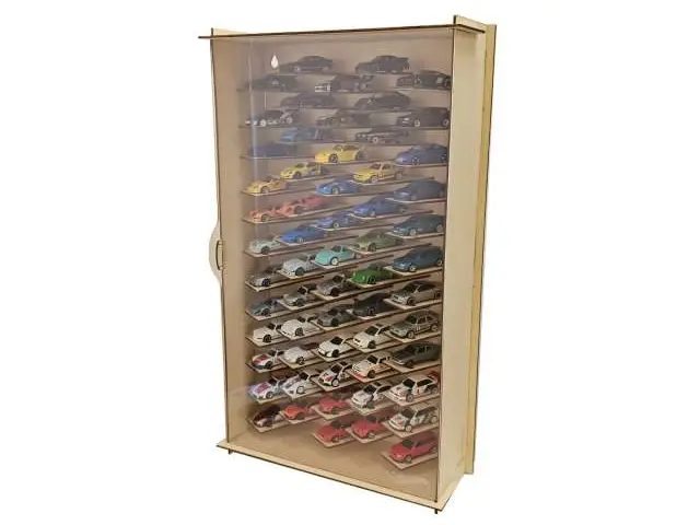 DIORAMATOYS Dioramatoys - 1/64 Wooden model car display case