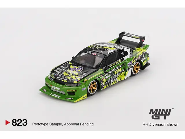 MINI GT Mini GT - 1/64 2024 Nissan Silvia S15LB-Super Silhouette #555 V2 Formula Drift Japan, green/yellow