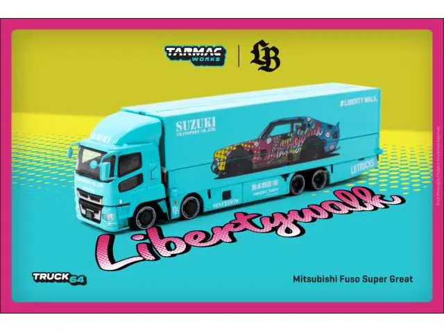 TARMAC Tarmac - 1/64 Mitsubishi Fuso Super Great *LB-TRUCKS*, blue