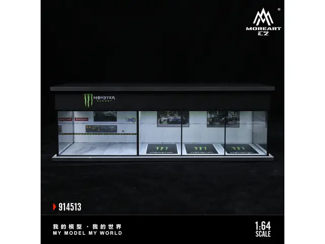 MOREART MoreArt - 1/64 Monster Energy - Parking Showroom Scene MO914513