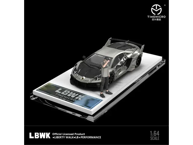TIME MICRO TimeMicro - 1/64 Lamborghini LP700 GTEVO LBWK Battle Grey - Doll Edition TM643817-1
