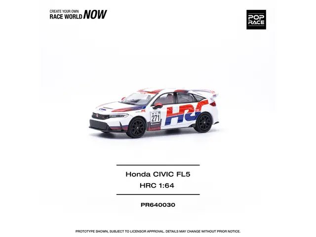 POP RACE Pop Race - 1/64 Honda Civic Type R (FL5) #271, white/red/blue