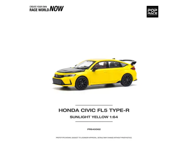 POP RACE Pop Race - 1/64 Honda Civic Type-R FL5, yellow