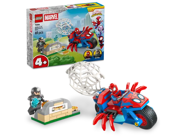 LEGO® Spidey auf Motorrad vs. Rhino