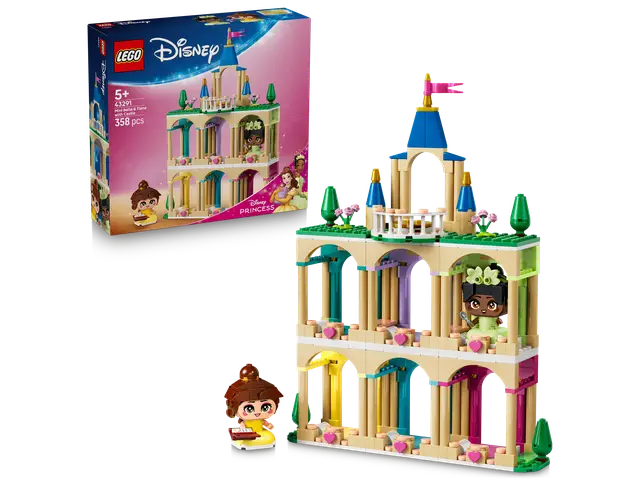 LEGO® Die Mini-Prinzessinnen Belle und Tiana mit ihrem Schloss