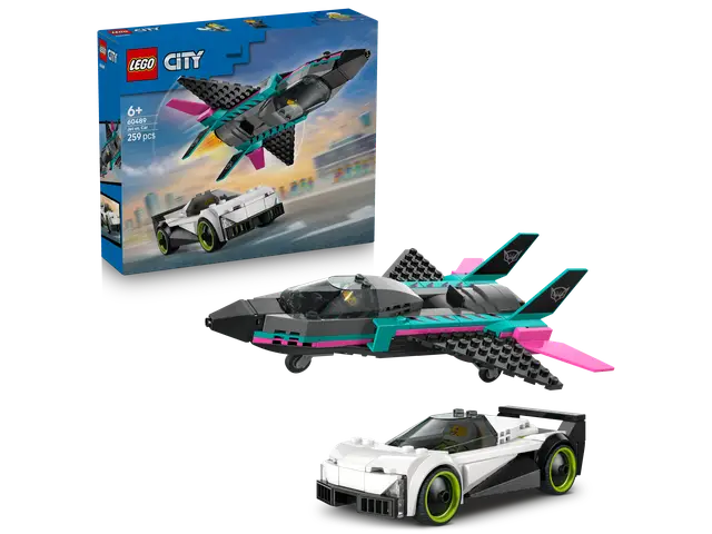 LEGO® Düsenflieger vs. Rennauto
