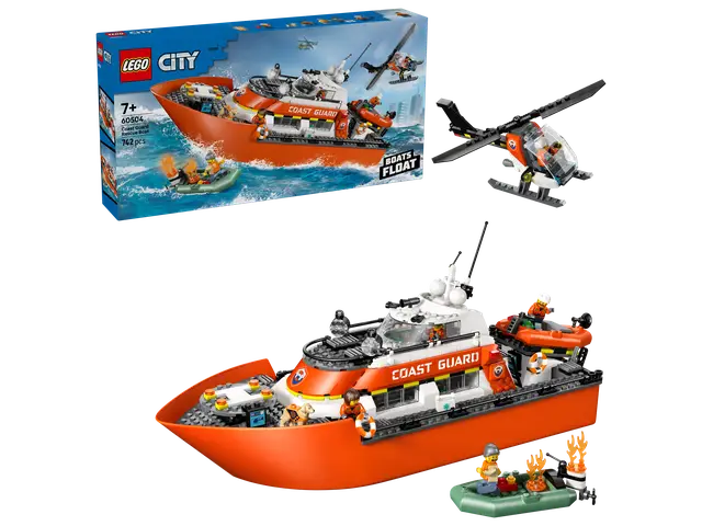 LEGO® Rettungsboot der Küstenwache mit Hubschrauber