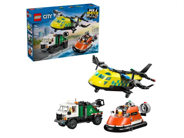 LEGO® Kombinationsset mit Flugzeug, Wartungsfahrzeug und Luftkissenboot