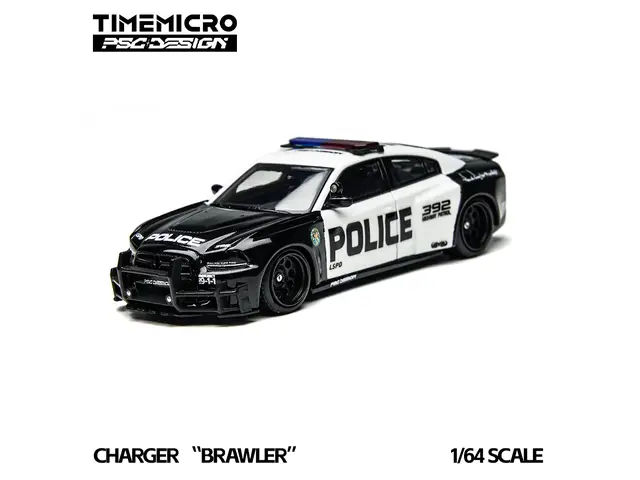 TIME MICRO TimeMicro x PSC Design - 1/64 Warhorse "Brawler" Dodge Charger LSPD Police