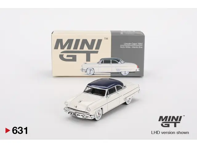 MINI GT Mini GT - 1/64 1954 Lincoln Capri - Blanc Arctique / Bleu Atlantique - MGT00631
