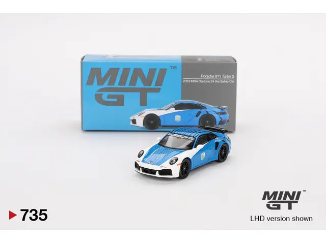 MINI GT Mini GT - 1/64 Porsche 911 Turbo S Safety Car 2023 IMSA Daytona 24 Hrs - MGT00735