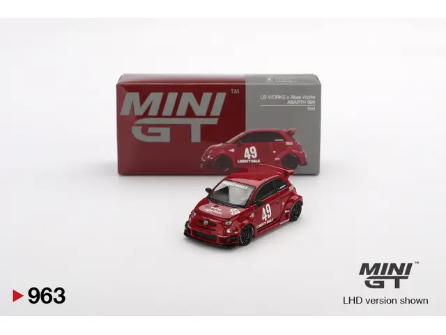 MINI GT Mini GT - 1/64 LB-WORKS x Abas Works ABARTH 595 Red - MGT00963-L