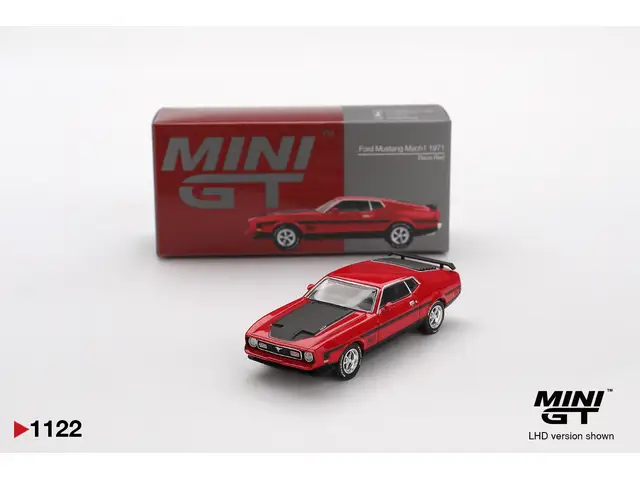 MINI GT Mini GT - 1/64 Ford Mustang Mach1 1971 Race Red - MGT01122-L
