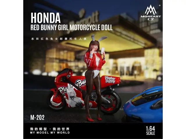 MOREART MoreArt - /:64 Honda Red Bunny Girl Motorcycle Doll - MO222202