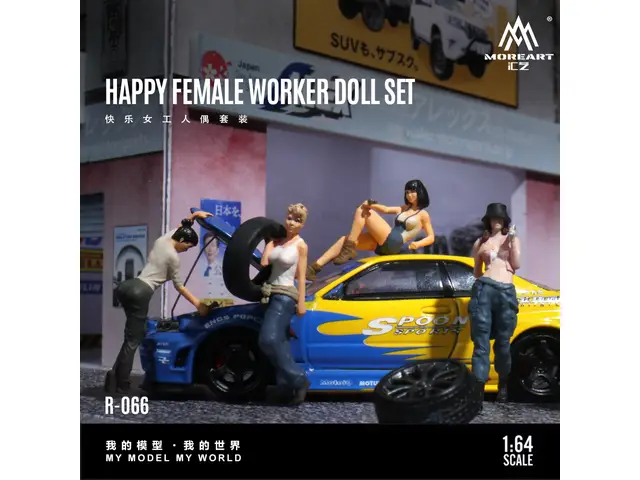 MOREART MoreArt - 16464 Happy Female Worker Doll Set, Realistic Resin Model - MO223066