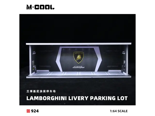 MOREART M-COOL - 1/64 Lamborghini Livery Parking Lot - With Lights - MC914924