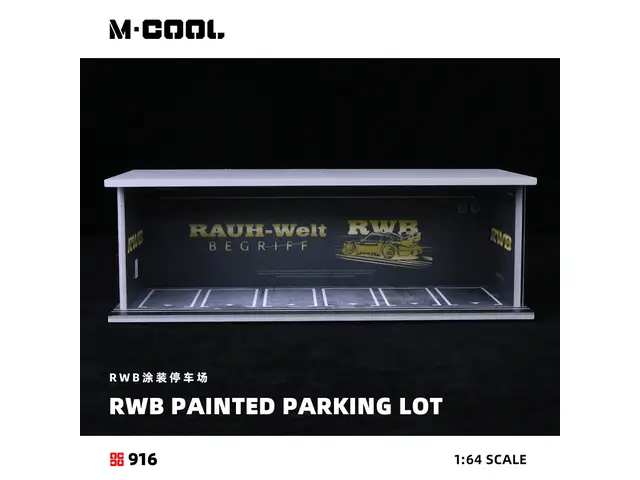 MOREART M-COOL - 1/64 RWB Painted Parking Lot - With Lights - MC914916