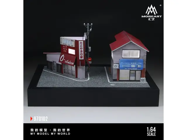 MOREART MoreArt - 1/64 Octopus Fried Rice House Replica Model Diorama mit Beleuchtung - MO970102