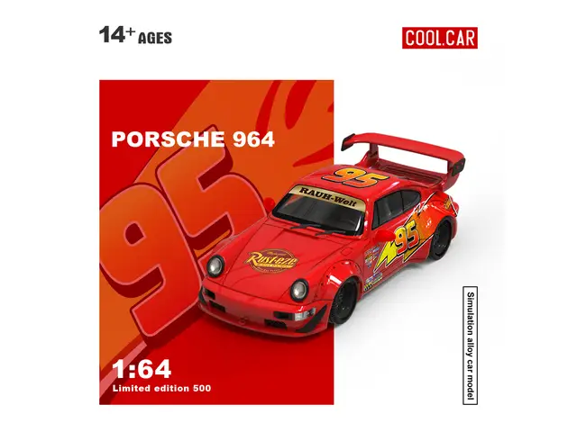 COOL.CAR Cool Car - 1/64 Porsche 964 - Lightning McQueen livery - CC640883