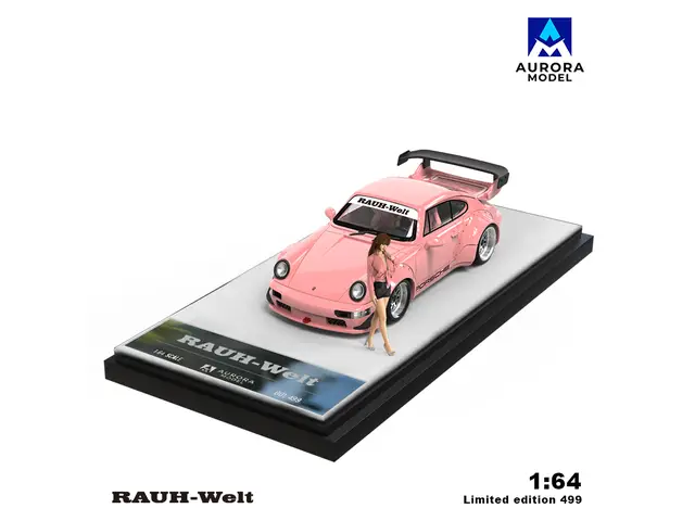 AURORA MODEL AM - 1/64 Porsche RWB964 964 - Candy Pink Doll Model - AM640880-1