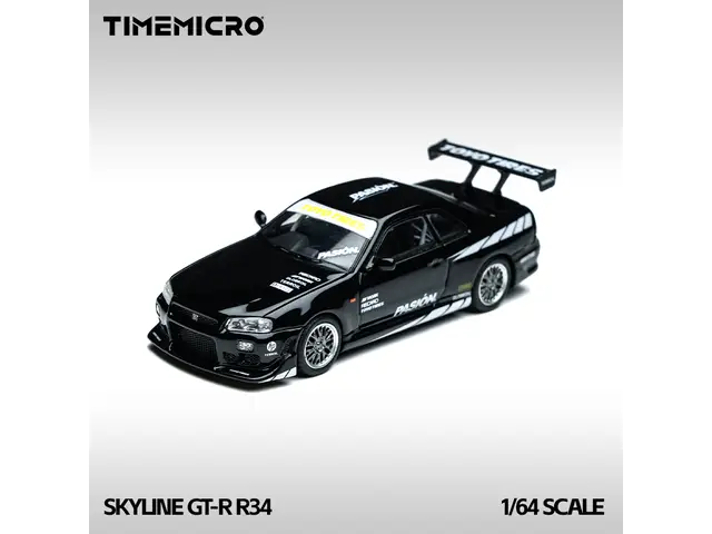 TIME MICRO Time Micro - 1/64 Skyline GT-R R34 "Black Street" Black - TM800504