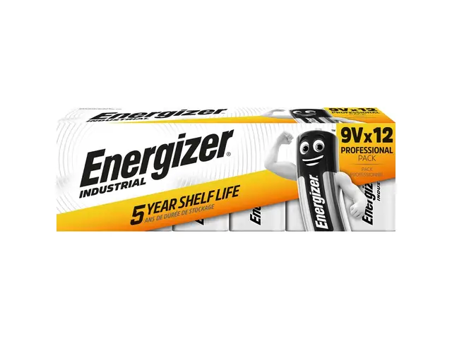 ENERGIZER BATTERIES Energizer 6LR61 Industrial E-block Alkaline 9V 12 pack