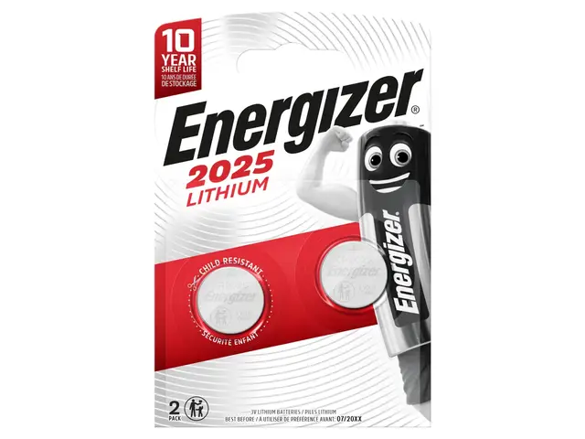 ENERGIZER BATTERIES Energizer CR2025 Lithium 3V Blister 2