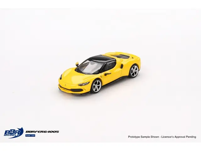 BBR MODELS BBR Models - 1/64 Ferrari 296 GTB Yellow - BBRFER64005