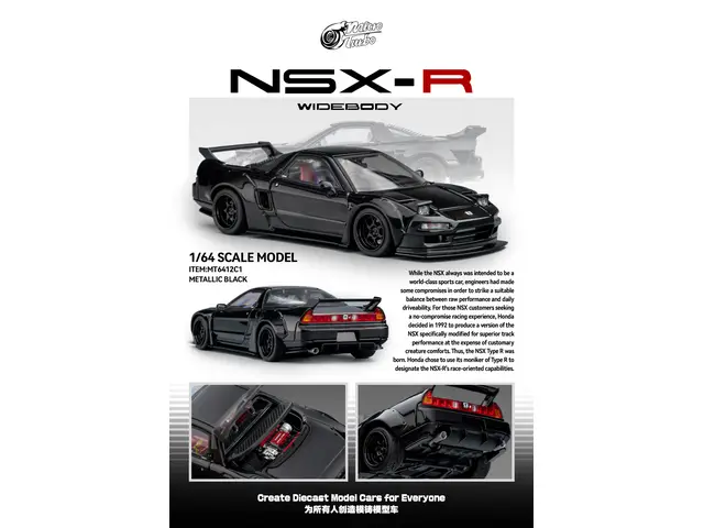 MICROTURBO Microturbo - 1/64 Custom NSX Wide Body - Gloss Black