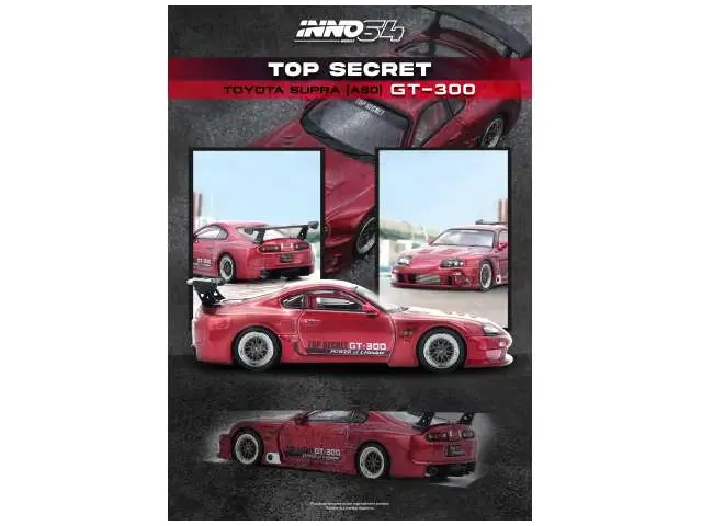 INNO64 Inno64 - 1/64 Toyota Supra (A80) *Top Secret*, red