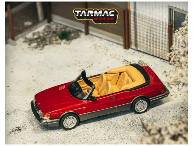 TARMAC Tarmac - 1/64 Saab 900 Turbo Convertible, red