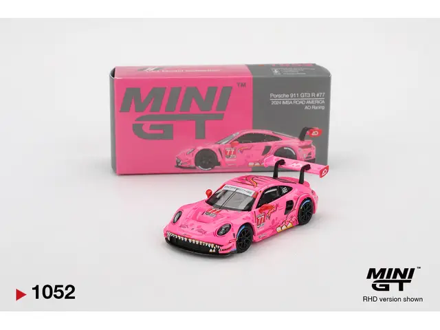 MINI GT Mini GT - Porsche 911 GT3 R #77 AO Racing 2024 IMSA Road America