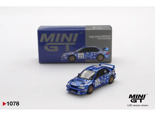 MINI GT Mini GT - 1/64 2000 Subaru Impreza WRC99 Acropolis Rally #23, blue