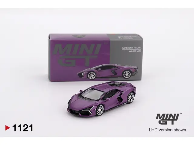 MINI GT Mini GT - 1/64 2024 Lamborghini Revuelto, Viola 30th matte
