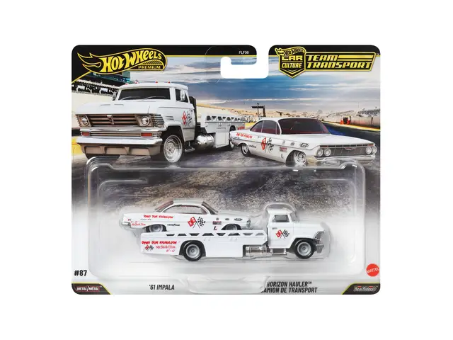 MATTEL Hot Wheels - 1/64 1961 Chevrolet Impala + Horizon Hauler, white