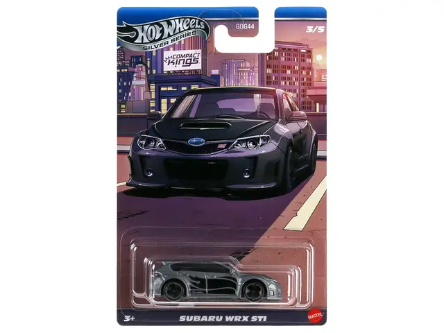 MATTEL Hot Wheels - 1/64 Subaru Impreza WRX, silver/black