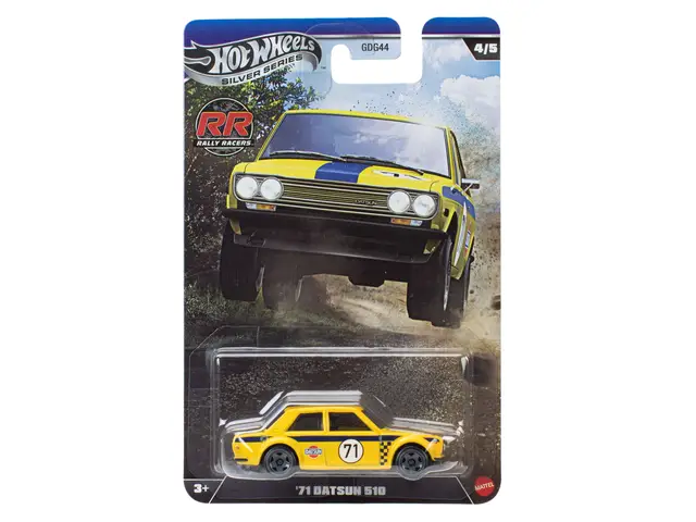 MATTEL Hot Wheels - 1/64 1971 Datsun 510, yellow