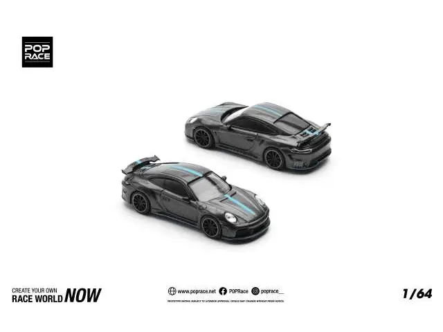 POP RACE Pop Race - 1/64 992 Stinger GTR, carbon edition with blue line